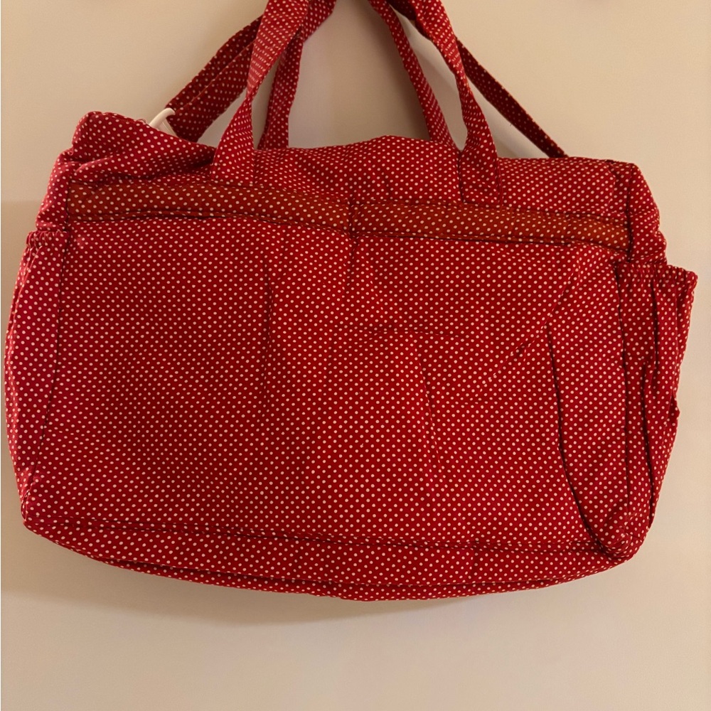 Red Polka Dot Women's Bag with Bunny Design.Has a plastic lining to protect.NWOT - Picture 3 of 5